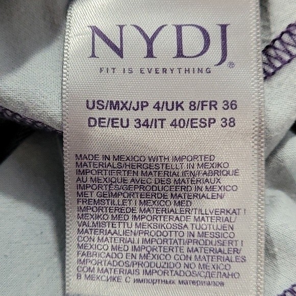 NYDJ Alina Dark Wash Pull On Ankle Jeans. Size 4 - Picture 7 of 8